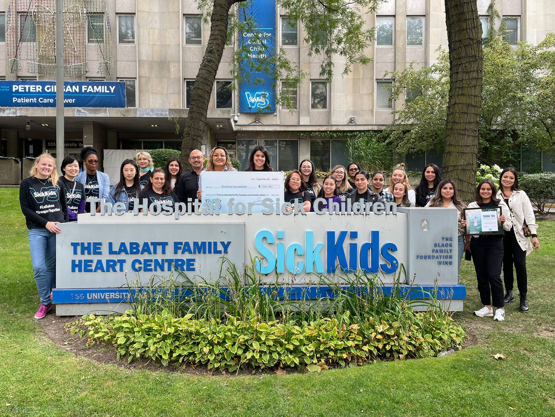 SickKids Donation Cheque